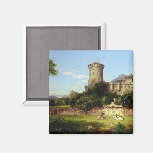 Glorious Past (middeleeuwse joust) ( kunst) Magneet (Voorkant / Achterkant)