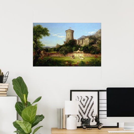 Glorious Past (middeleeuwse joust) ( kunst) Poster (Thuiskantoor)