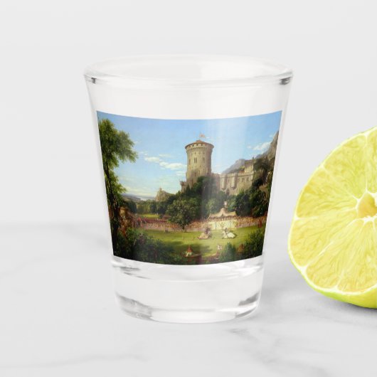 Glorious Past (middeleeuwse joust) ( kunst) Shot Glas (Voorkant)