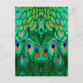 Glorious Peacock Feathers Briefkaart (Voorkant)