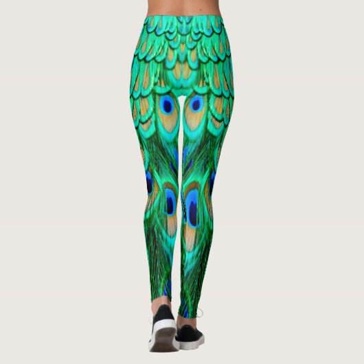 Glorious Peacock Feathers Leggings (Achterkant)