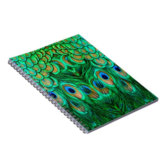 Glorious Peacock Feathers Notitieboek (Rechterzijde)