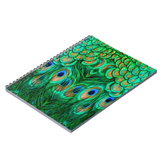 Glorious Peacock Feathers Notitieboek (Linkerzijde)