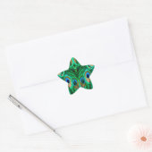 Glorious Peacock Feathers Ster Sticker (Envelop)