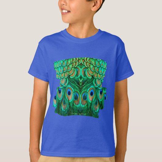 Glorious Peacock Feathers T-shirt (Voorkant)