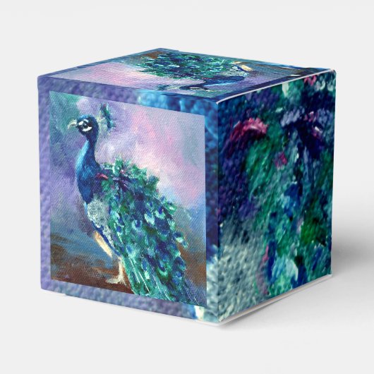 Glorious Peacock II Bedankdoosjes (Achterkant)