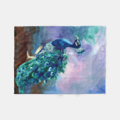 Glorious Peacock II Fleece Deken (Voorkant (Horizontaal))