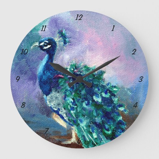 Glorious Peacock II Grote Klok (Voorkant)