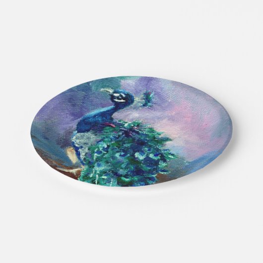 Glorious Peacock II Papieren Bordje (Gekanteld)