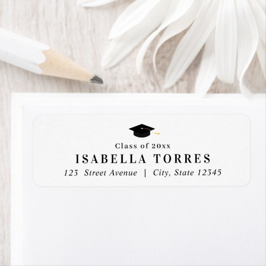 Glorious Peak Afstuderen-adreslabel Etiket (Insitu)