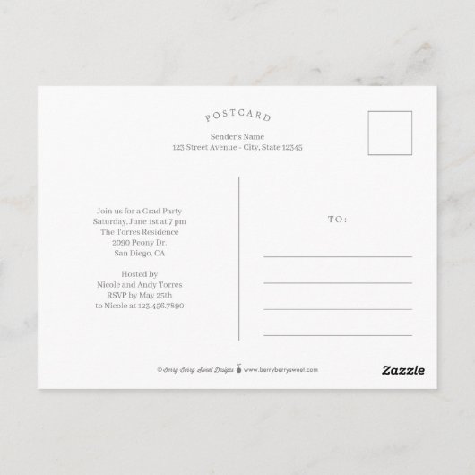 Glorious Peak Afstuderen Briefkaart (Achterkant)