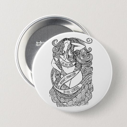 Glorious Pin Ronde Button 7,6 Cm (Voorkant /achterkant)