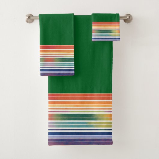 Glorious Rainbow Stripes Bad Handdoek (Insitu)