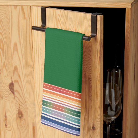 Glorious Rainbow Stripes Theedoek (Derde Gevouwen)