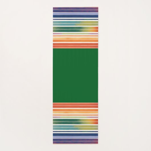 Glorious Rainbow Stripes Yogamat (Achterkant)