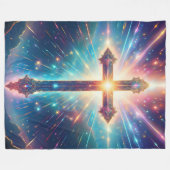 Glorious Shining Cross Fleece Deken (Voorkant (Horizontaal))