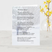 Glorious Snow Seasonal Poem Kaart (Gele Bloem)