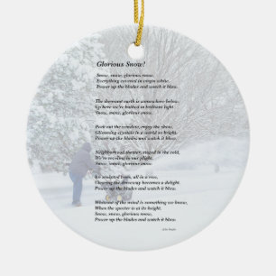 Glorious Snow Seasonal Poem Keramisch Ornament