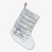 Glorious Snow Seasonal Poem Kleine Kerstsok (Voorkant (Hangend))