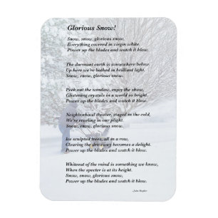 Glorious Snow Seasonal Poem Magneet