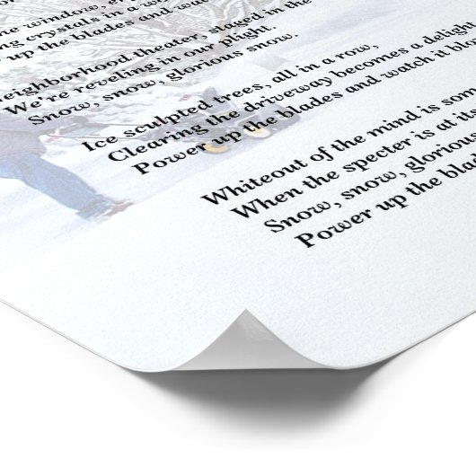 Glorious Snow Seasonal Poem Poster (Hoek)