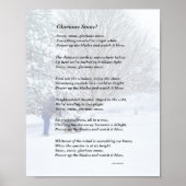 Glorious Snow Seasonal Poem Poster (Voorkant)