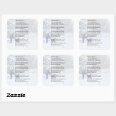 Glorious Snow Seasonal Poem Vierkante Sticker (Vel)