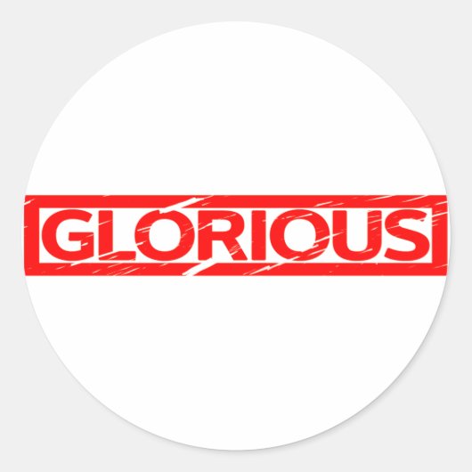 Glorious Stamp Ronde Sticker (Voorkant)