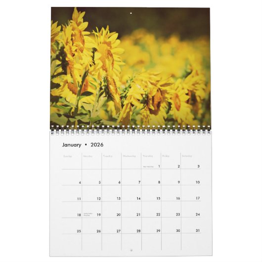 Glorious Sunflower Photo Calendar Kalender (Jan 2026)