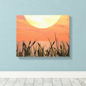 Glorious Sunset - Digital Art Canvas Print (Insitu (Houten vloer))