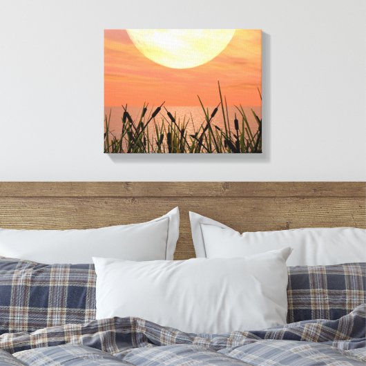 Glorious Sunset - Digital Art Canvas Print (Insitu (Slaapkamer))