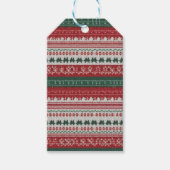 Glorious Tacky Ugly Christmas Sweater Design Cadeaulabel (Voorkant)