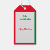 Glorious Tacky Ugly Christmas Sweater Design Cadeaulabel (Achterkant)