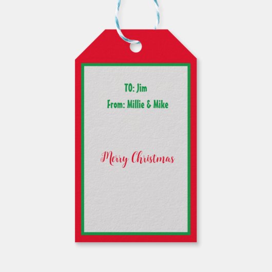 Glorious Tacky Ugly Christmas Sweater Design Cadeaulabel (Achterkant)