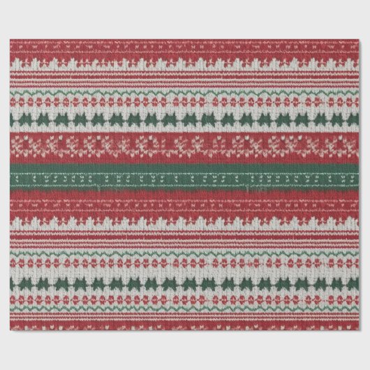 Glorious Tacky Ugly Christmas Sweater Design Cadeaupapier (Vlak)