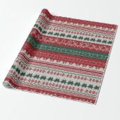 Glorious Tacky Ugly Christmas Sweater Design Cadeaupapier (Uitgerold)