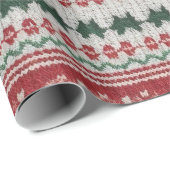 Glorious Tacky Ugly Christmas Sweater Design Cadeaupapier (Rol Hoek)