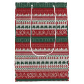 Glorious Tacky Ugly Christmas Sweater Design Medium Cadeauzakje (Achterkant)