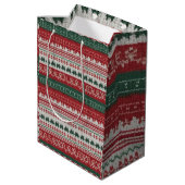 Glorious Tacky Ugly Christmas Sweater Design Medium Cadeauzakje (Achterkant Gekanteld)