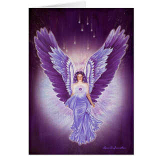 Glorious Violet Amethyst Angel-kaart