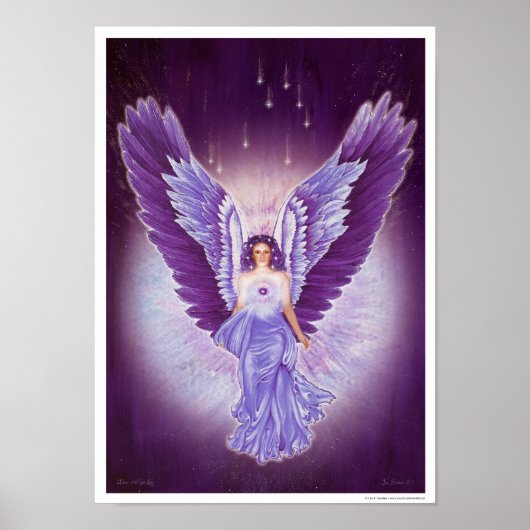 Glorious Violet Amethyst Angel Poster (Voorkant)