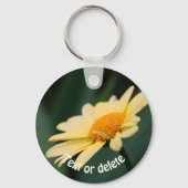 Glorious Yellow Daisy Flower Personalized Sleutelhanger (Achterkant)