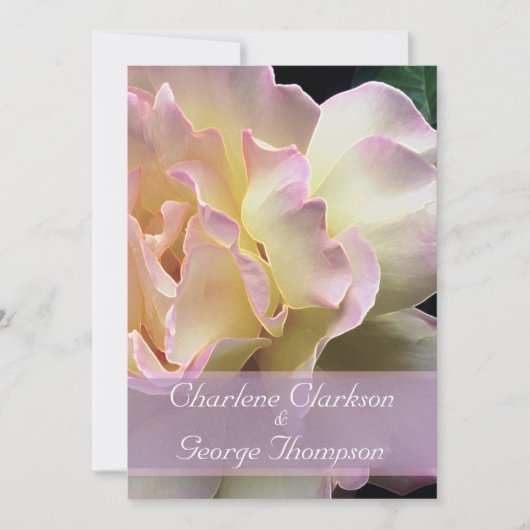 Glorious Yellow Rose Garden Wedding Invitation Kaart (Voorkant)