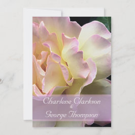 Glorious Yellow Rose Garden Wedding Invitation Kaart