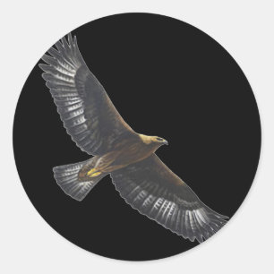 Glorius Golden Eagle Soaring Ronde Sticker