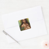 Glory aan de goddelijke borst van Mary Vierkante Sticker (Envelop)