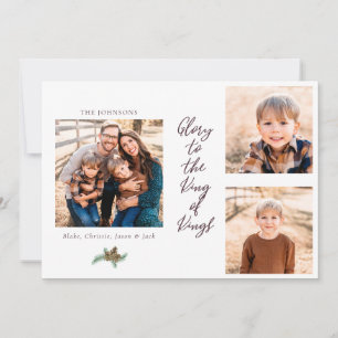 Glory aan de koning van Kings Foto Collage Kerstmi