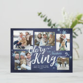 Glory aan de Newborn King | Kerstfotokaart Feestdagenkaart (Staand voorkant)