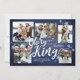 Glory aan de Newborn King | Kerstfotokaart Feestdagenkaart