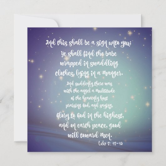 Glory aan God in de hoogste Kaarten van Luke met K (Voorkant)